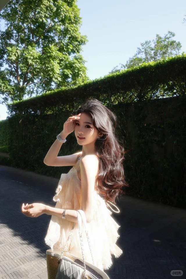 绿篱小径 · 米色蕾丝