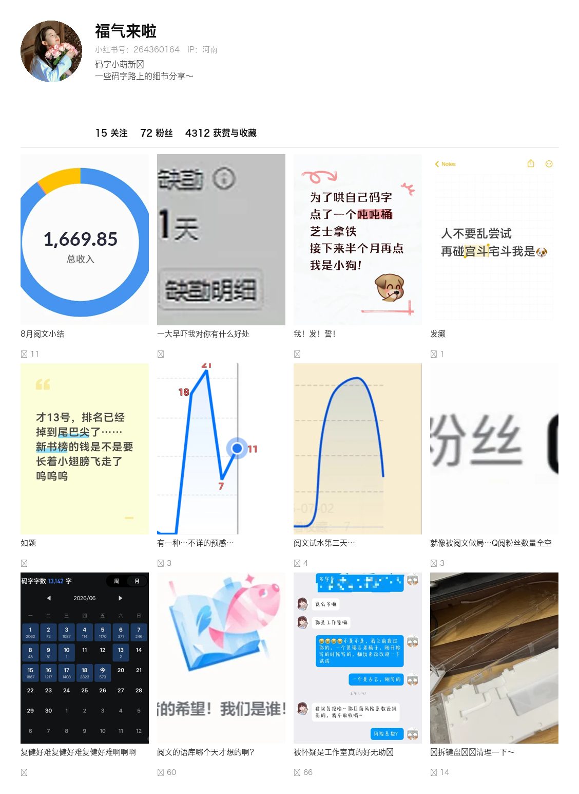 福气来啦 主页作品
